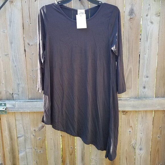 Medium Deep Slate Gray Slanted Side Top Women's by Caution to the Wind - Picture 1 of 7